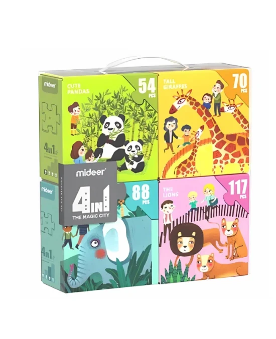 Mideer 4-in-1 Animals Puzzle Set Main Image