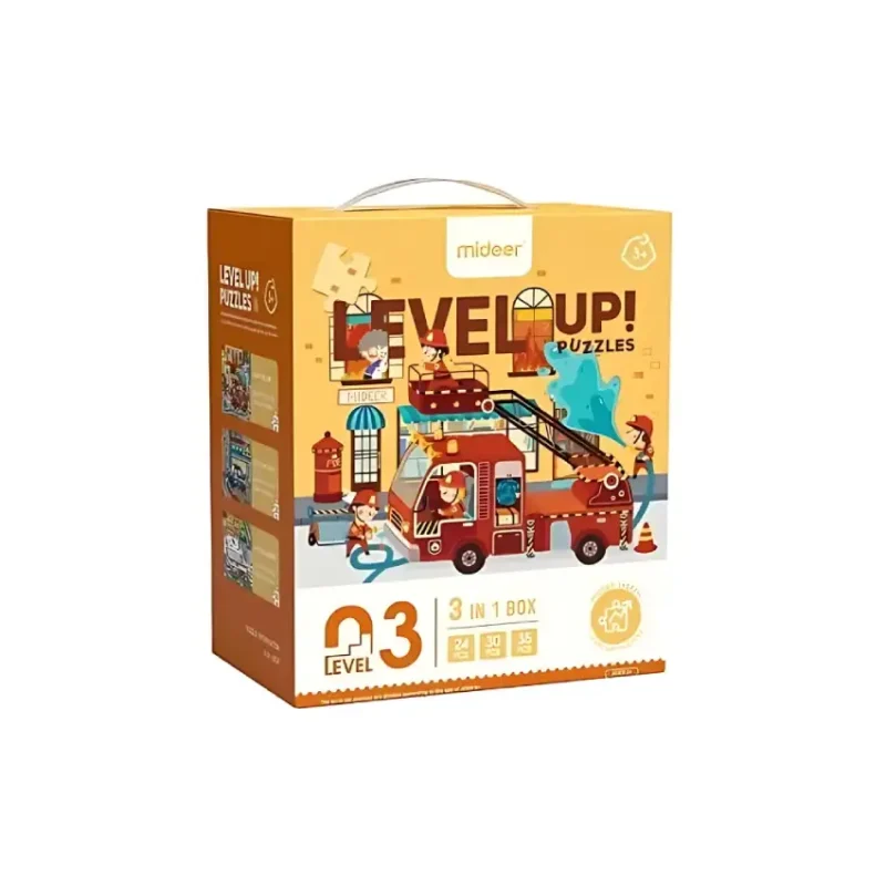 Mideer Level Up! Puzzles – 3-in-1 Box – Rescue Team