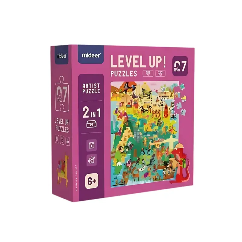 Mideer Level Up Series - Level 7 - Latin America and Polar Adventures (8-in-1 Puzzle)