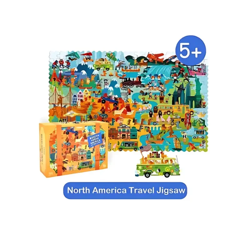 Mideer Travel Around the World Puzzle – Modern North America – 180 Pieces (4)