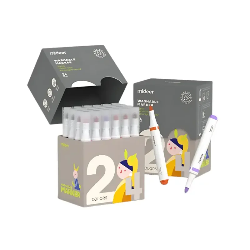 Mideer Washable Markers - 24 Colors (1)
