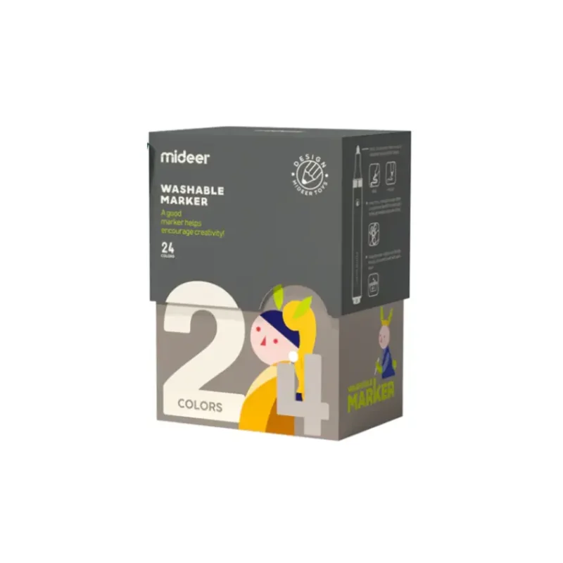 Mideer Washable Markers - 24 Colors (5)