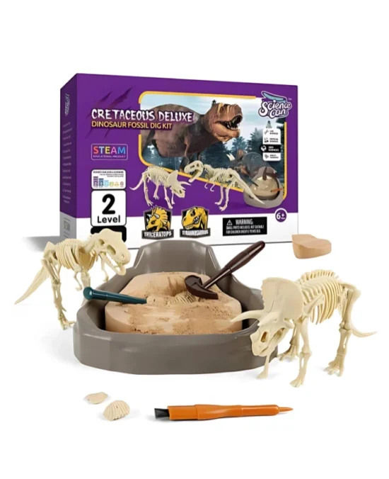 TopBright ScienceCan Cretaceous Deluxe – Dinosaur Fossil Dig Kit
