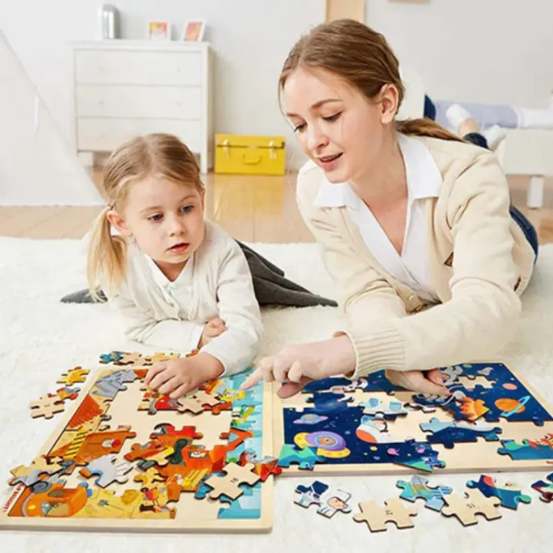 TopBright Wooden Building Site Puzzle – 48 Pieces (1)