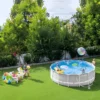 Intex Prism Frame Premium Swimming Pool in Backyard