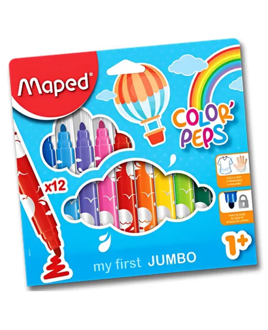 Maped Color’Peps My First Jumbo Sketch Pens – 12 Colours Main