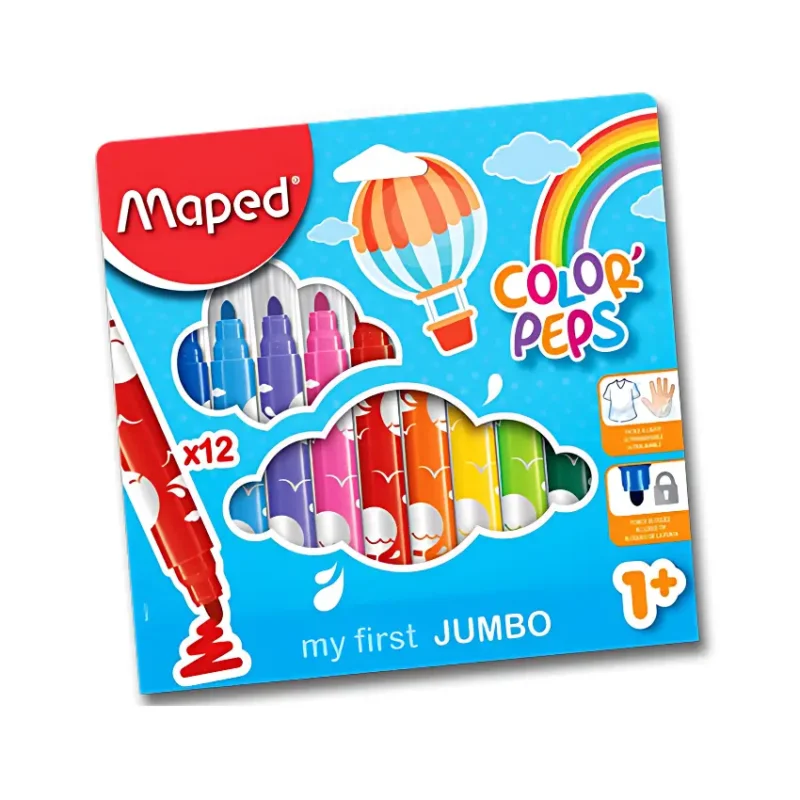 Maped Color’Peps My First Jumbo Sketch Pens – 12 Colours Main