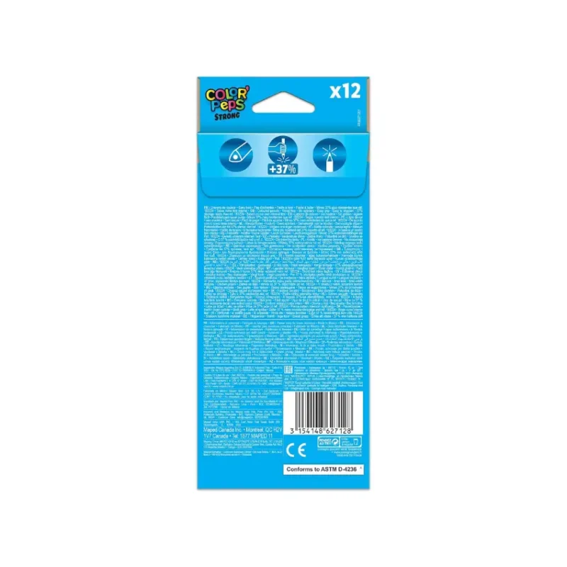 Maped Color’Peps Strong 12 Color Pencils Backside