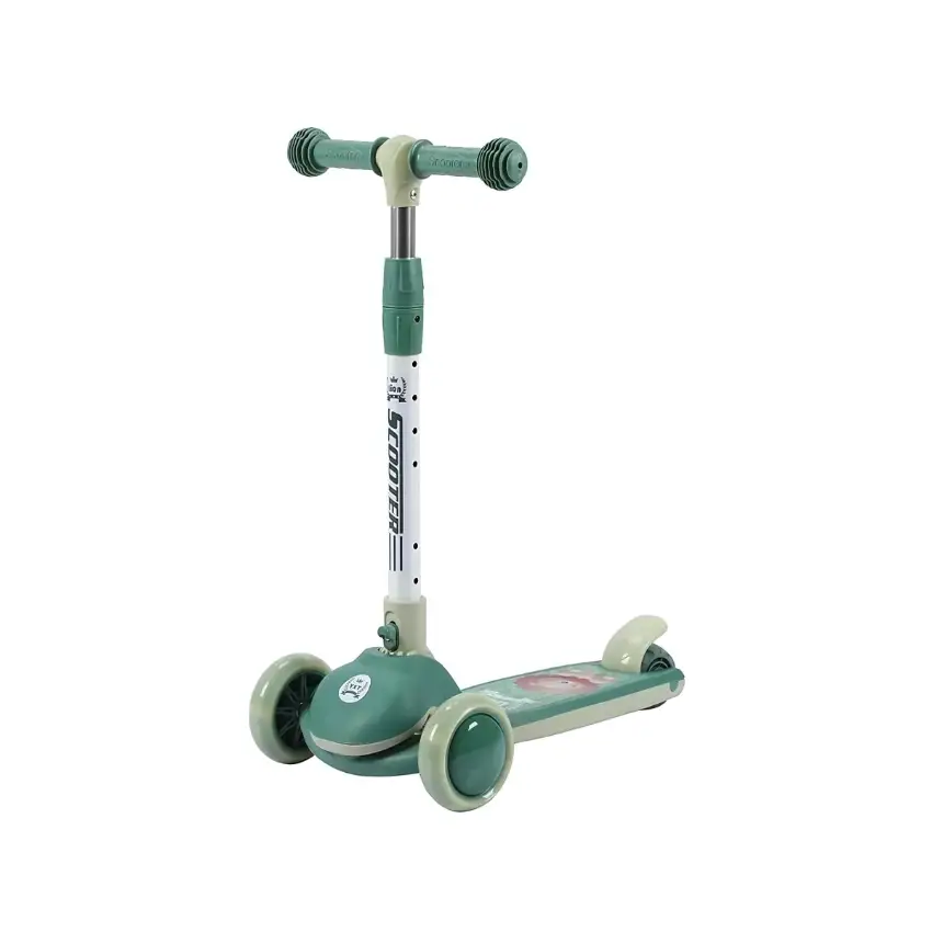 BravoExpress Kids Glider Scooter with Lion Character Green Main