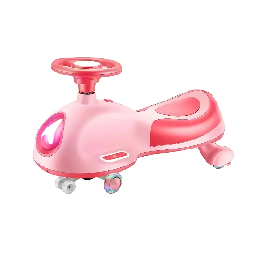 BravoExpress Turbo Twist Wiggle Racer Ride-On Car Pink Main