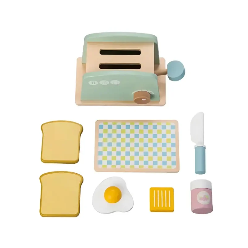 EduMonti Montessori Wooden Toaster Set Main