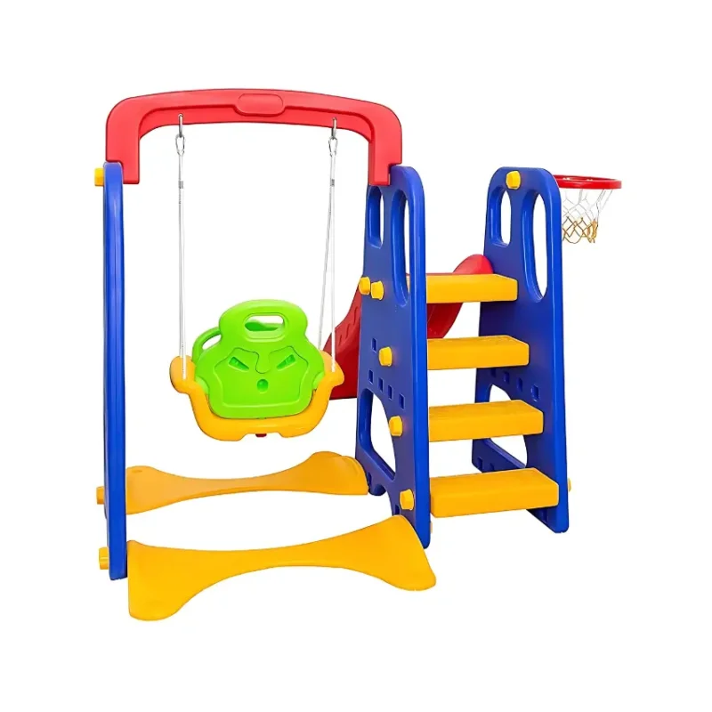 3-in-1 Play Adventure Slide, Swing & Basketball Hoop – Ultimate Playground Fun (1)