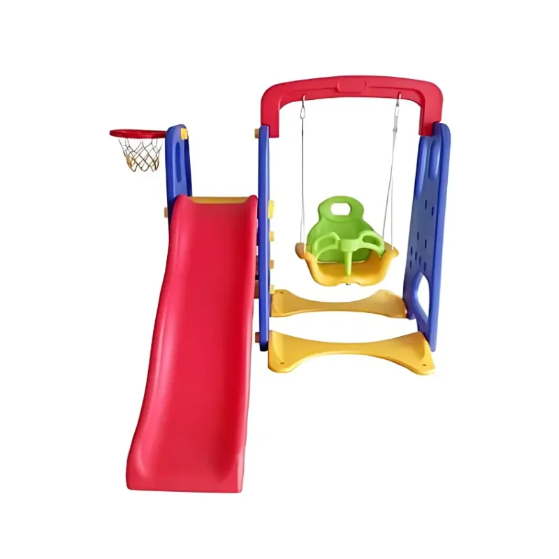 3-in-1 Play Adventure Slide, Swing & Basketball Hoop – Ultimate Playground Fun (3)