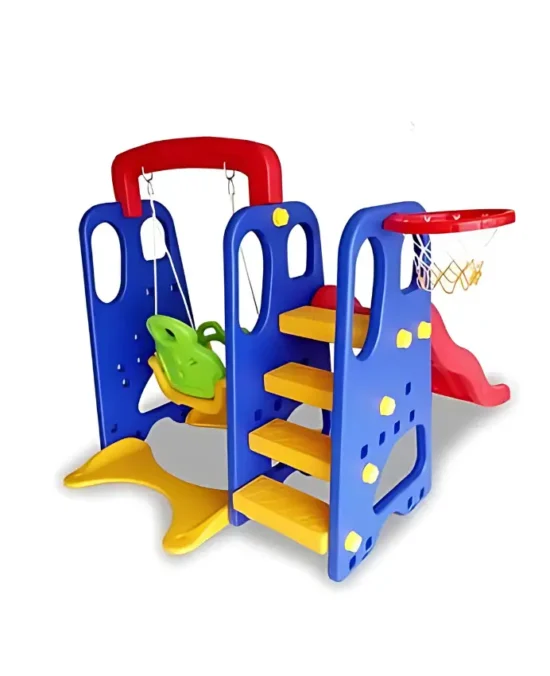 3-in-1 Play Adventure Slide, Swing & Basketball Hoop – Ultimate Playground Fun (4)