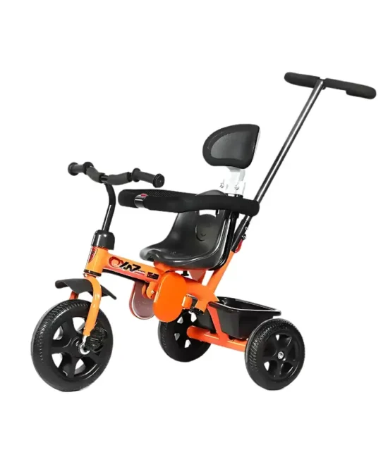 BravoExpress Deluxe Kids Tricycle with Parental Handle and Leather Seat (4)