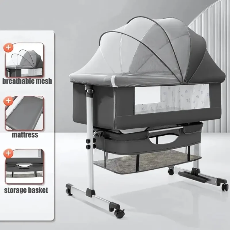 CozyNest 3-in-1 Adjustable Baby Cradle (3)