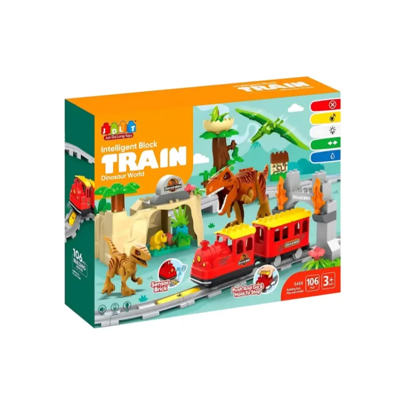 Intelligent Block Train Dinosaur World - 62-Piece Building Blocks (1)