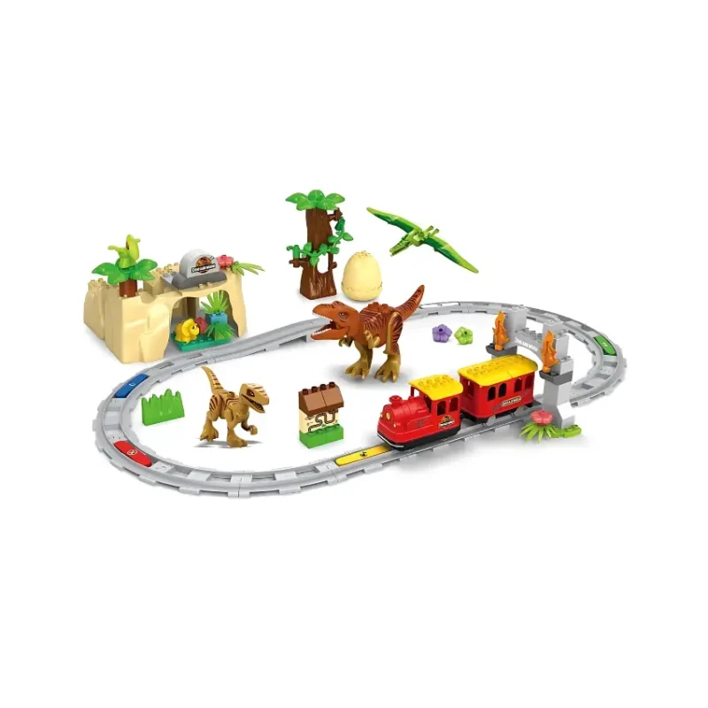 Intelligent Block Train Dinosaur World - 62-Piece Building Blocks (3)