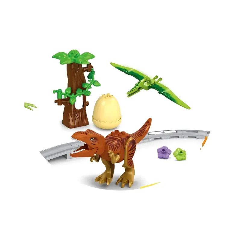 Intelligent Block Train Dinosaur World - 62-Piece Building Blocks (4)