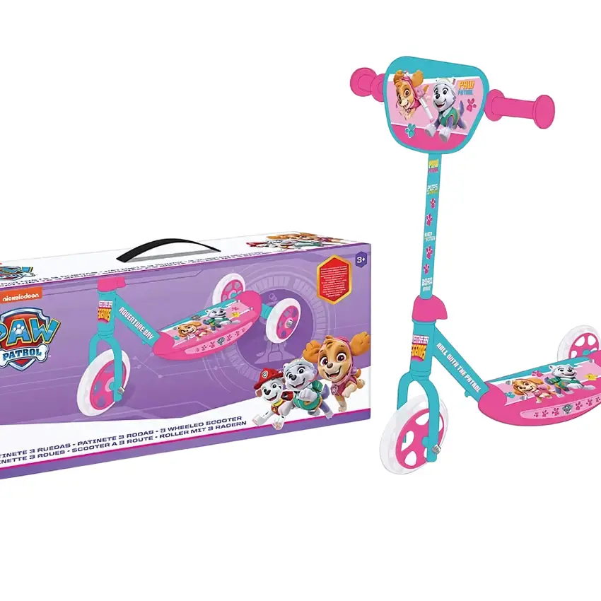 PAW Patrol 3-Wheel Beginner Scooter with Safety Deck & Stylish Graphics (2)