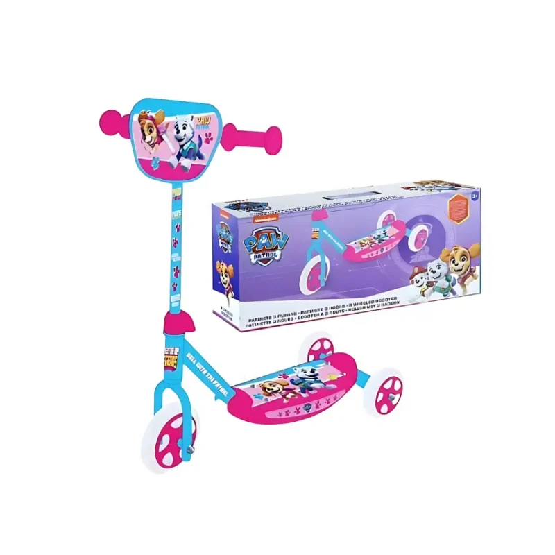 PAW Patrol 3-Wheel Beginner Scooter with Safety Deck & Stylish Graphics (3)