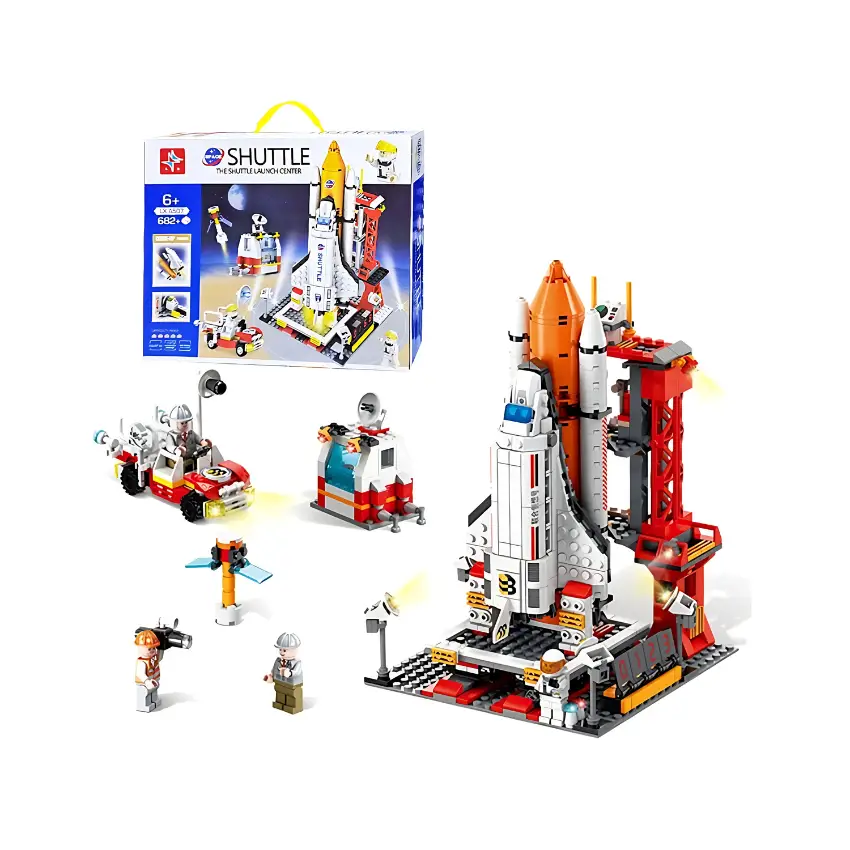 Space Rocket Building Blocks Set – 682-Piece Cosmic Adventure Kit (1)