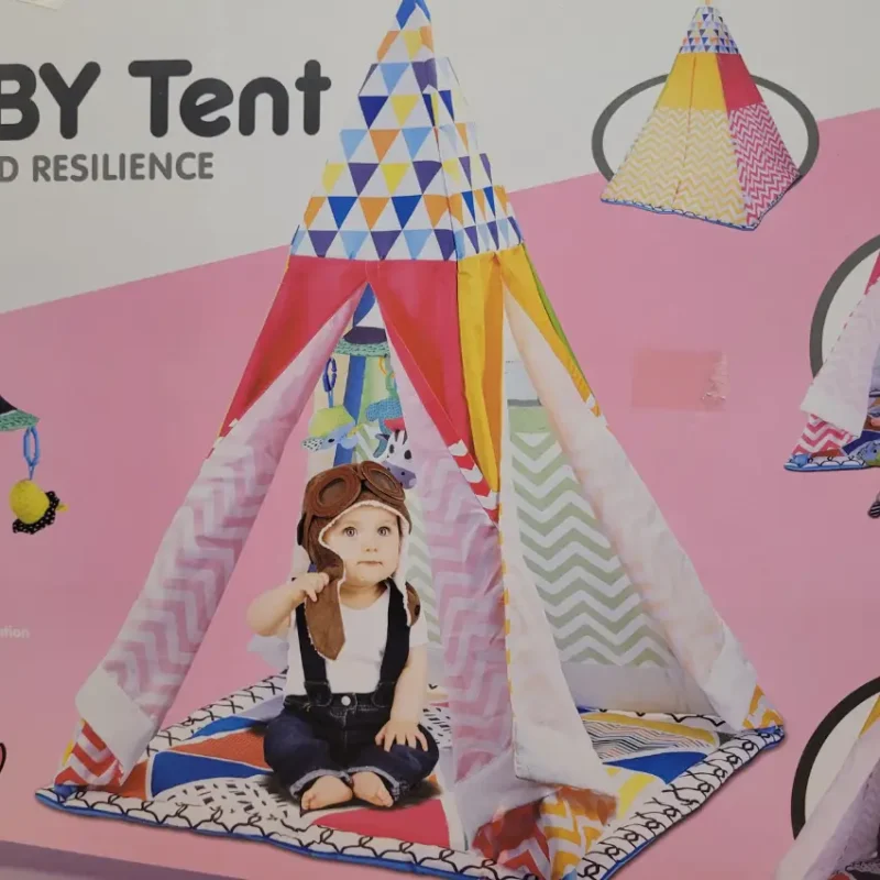 Zoo Animal Baby Tent – Interactive Play Tent with Hanging Toys and Mirror for Babies (4)