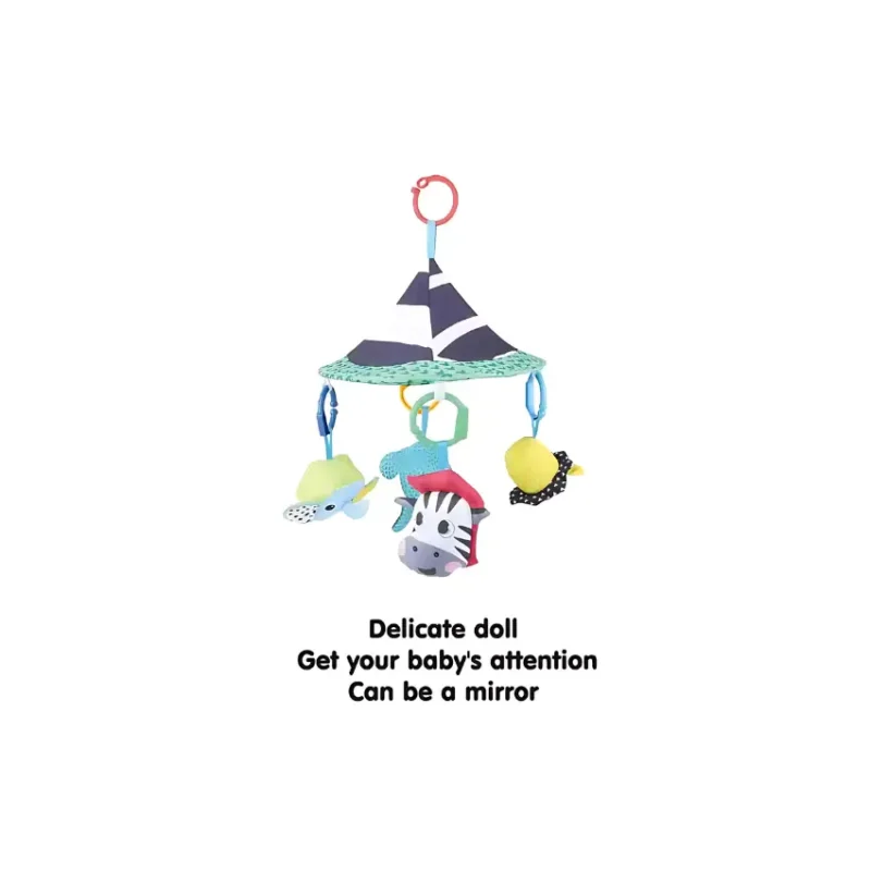 Zoo Animal Baby Tent – Interactive Play Tent with Hanging Toys and Mirror for Babies (6)