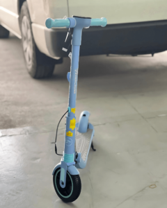 Evercross EV06Q Kids Electric Scooter Blue on Road