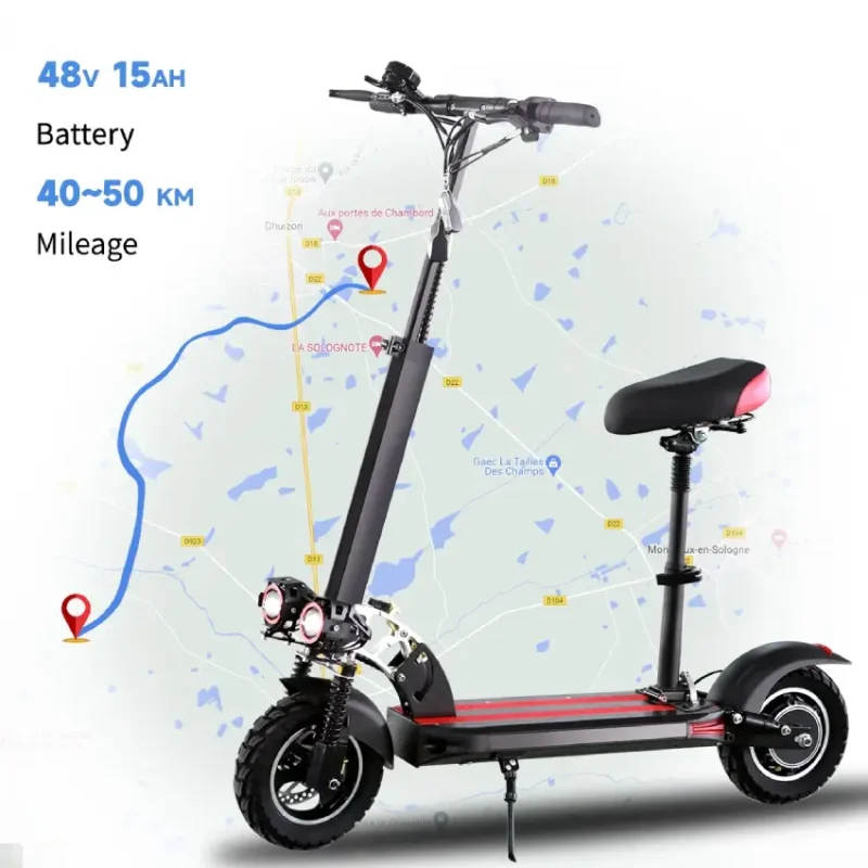 800W Electric Scooter – 50km Range and 50kmh Top Speed (5)