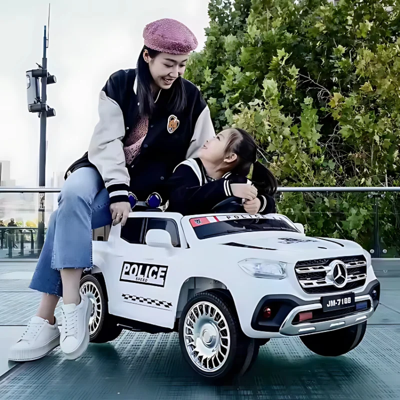 Benz Police Pick-Up Ride-On Car - JM-7188P in Qatar (3)