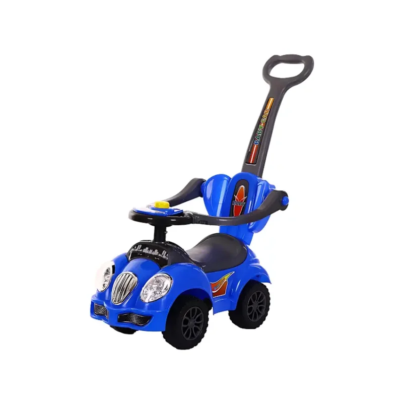 BravoExpress Car Face Push Car with Handle – BC209 Blue