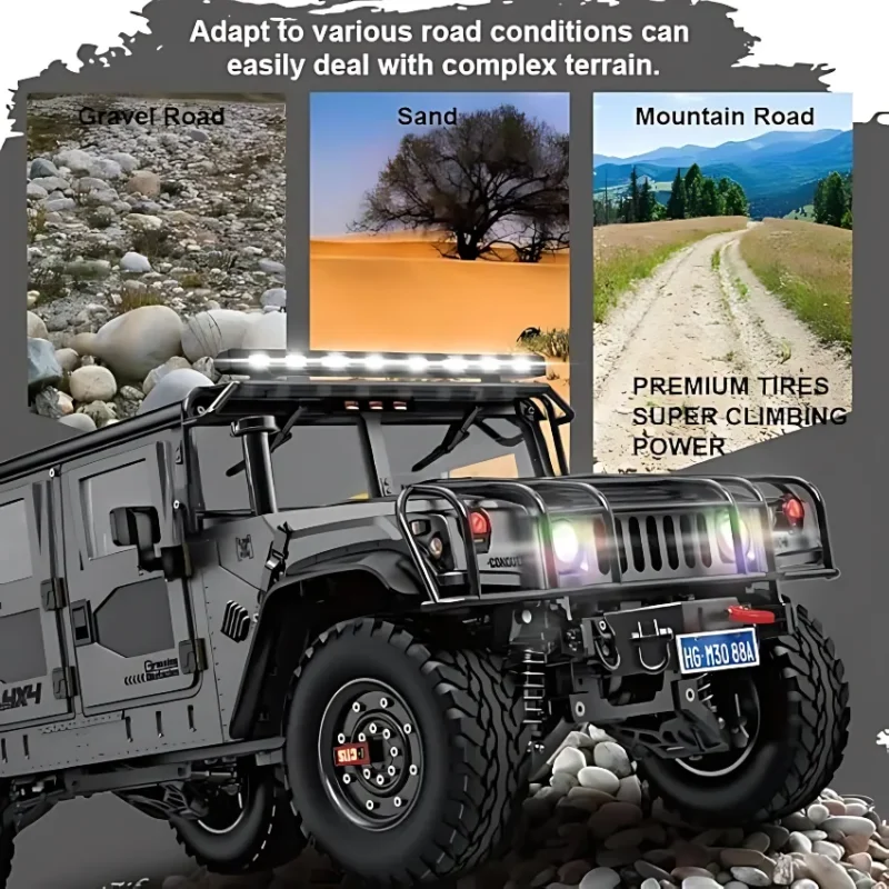 HG P415A 4WD 4x4 Hummer H1 Military Truck RC Car (3)