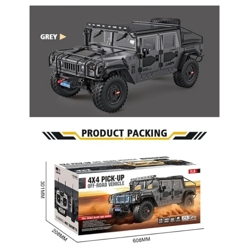 HG P415A 4WD 4x4 Hummer H1 Military Truck RC Car (5)