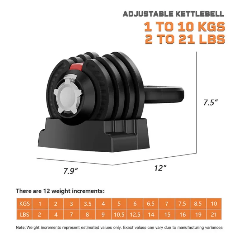 Teloon Adjustable Kettlebell 10KG - D7041 in Qatar 1 (2)