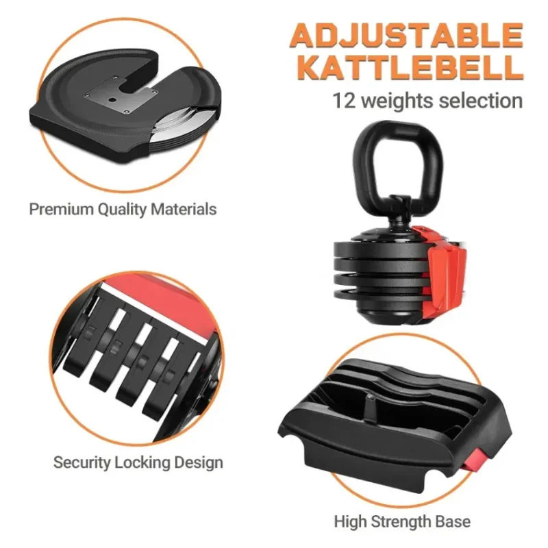 Teloon Adjustable Kettlebell 12KG - D7081 in Qatar (5)