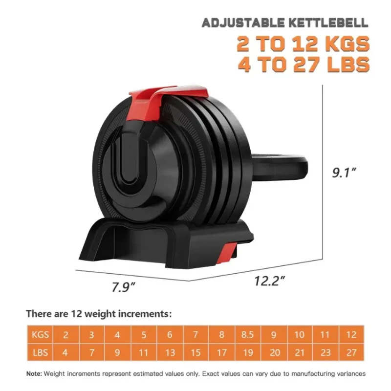 Teloon Adjustable Kettlebell 12KG - D7081 in Qatar (6)